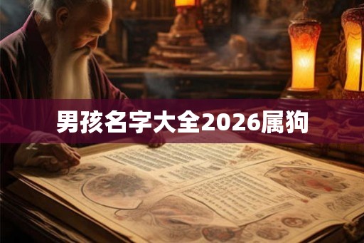 男孩名字大全2026属狗