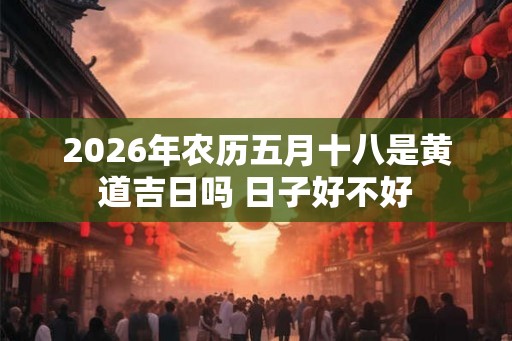 2026年农历五月十八是黄道吉日吗 日子好不好