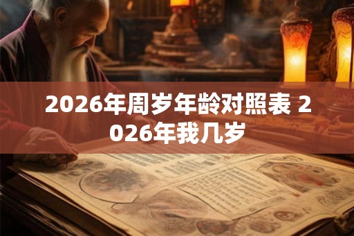 2026年周岁年龄对照表 2026年我几岁