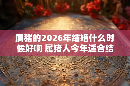 属猪的2026年结婚什么时候好啊 属猪人今年适合结婚吗