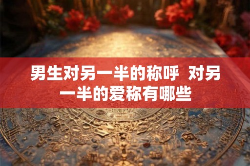 男生对另一半的称呼  对另一半的爱称有哪些
