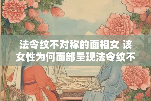 法令纹不对称的面相女 该女性为何面部呈现法令纹不对称