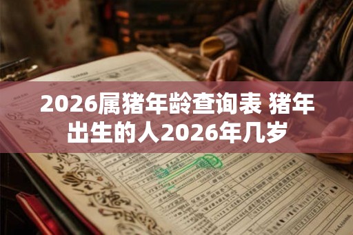 2026属猪年龄查询表 猪年出生的人2026年几岁 2026属猪年龄查询表 猪年出生的人2026年几岁