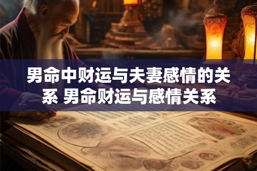 男命中财运与夫妻感情的关系 男命财运与感情关系