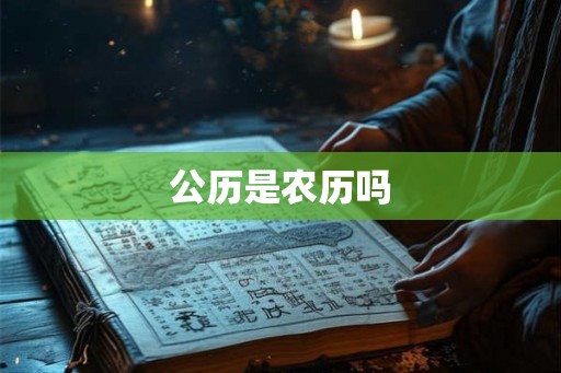 公历是农历吗