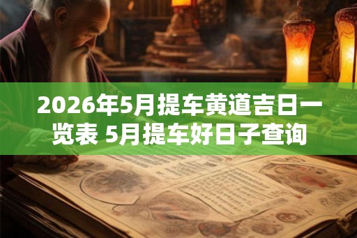 2026年5月提车黄道吉日一览表 5月提车好日子查询