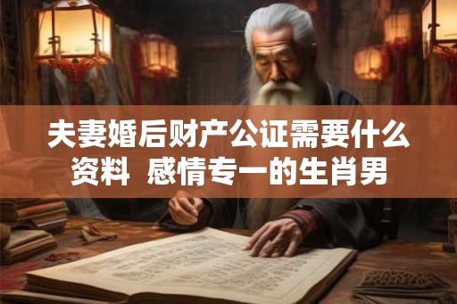 夫妻婚后财产公证需要什么资料  感情专一的生肖男