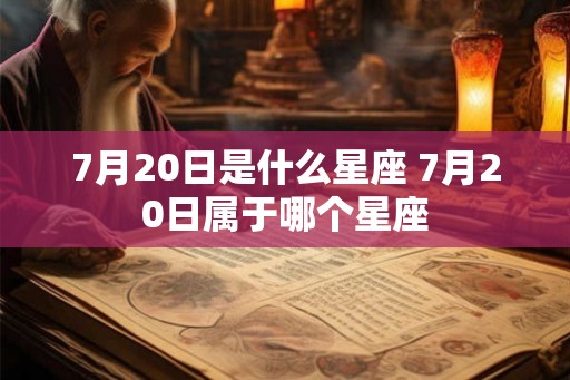 7月20日是什么星座 7月20日属于哪个星座