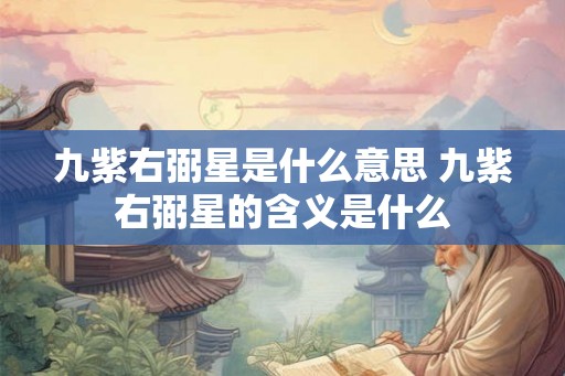 九紫右弼星是什么意思 九紫右弼星的含义是什么 九紫右弼星是什么意思 九紫右弼星的含义是什么