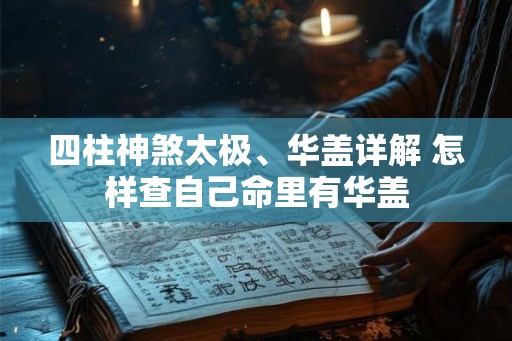 四柱神煞太极、华盖详解 怎样查自己命里有华盖