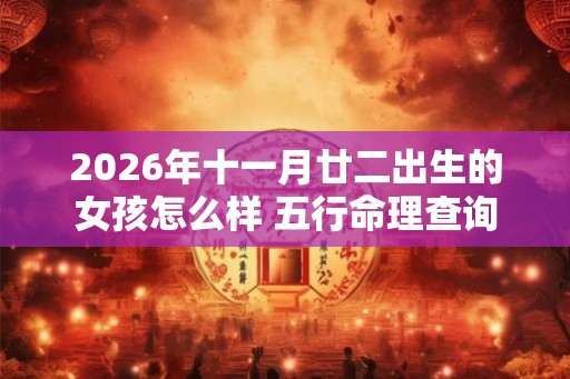 2026年十一月廿二出生的女孩怎么样 五行命理查询