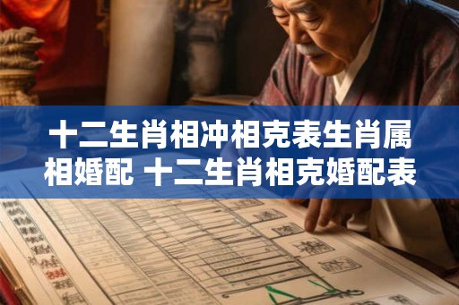 十二生肖相冲相克表生肖属相婚配 十二生肖相克婚配表有哪些冲突