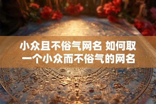 小众且不俗气网名 如何取一个小众而不俗气的网名