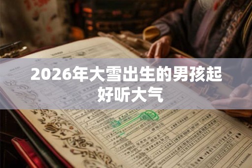 2026年大雪出生的男孩起 好听大气 2026年大雪出生的男孩起 好听大气