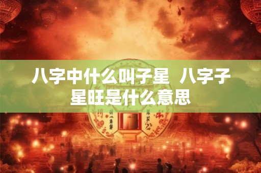 八字中什么叫子星  八字子星旺是什么意思