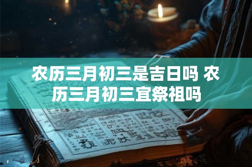 农历三月初三是吉日吗 农历三月初三宜祭祖吗 农历三月初三是吉日吗 农历三月初三宜祭祖吗