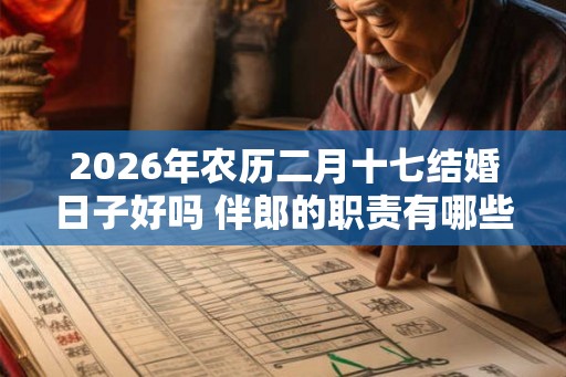 2026年农历二月十七结婚日子好吗 伴郎的职责有哪些