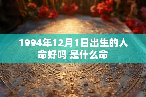 1994年12月1日出生的人命好吗 是什么命