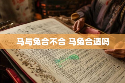 马与兔合不合 马兔合适吗