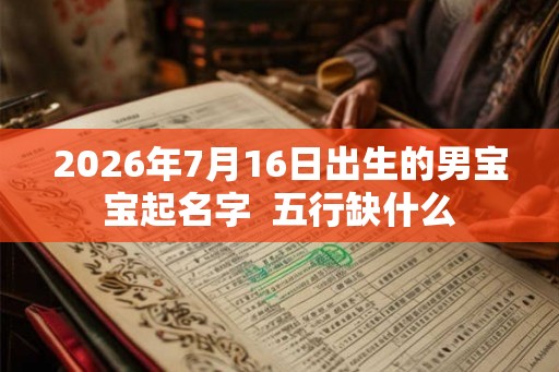 2026年7月16日出生的男宝宝起名字  五行缺什么