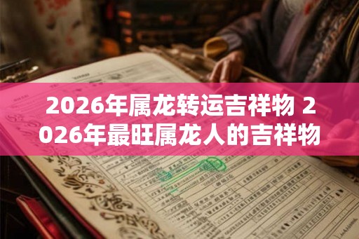 2026年属龙转运吉祥物 2026年最旺属龙人的吉祥物排行
