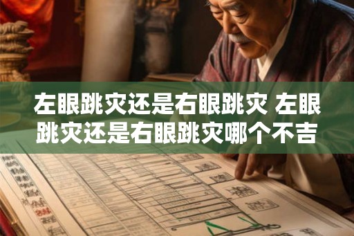 左眼跳灾还是右眼跳灾 左眼跳灾还是右眼跳灾哪个不吉利