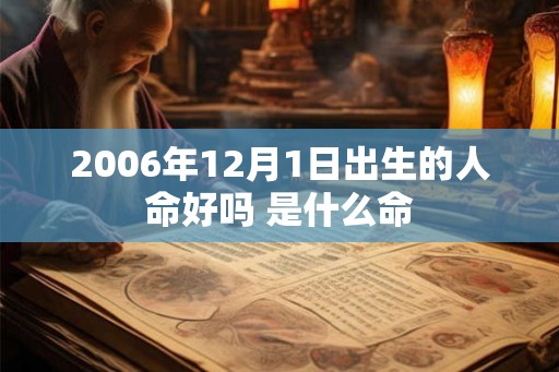 2006年12月1日出生的人命好吗 是什么命