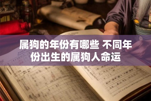 属狗的年份有哪些 不同年份出生的属狗人命运