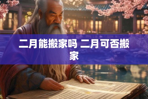 二月能搬家吗 二月可否搬家
