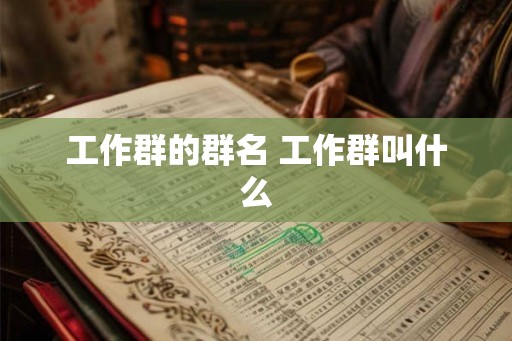 工作群的群名 工作群叫什么