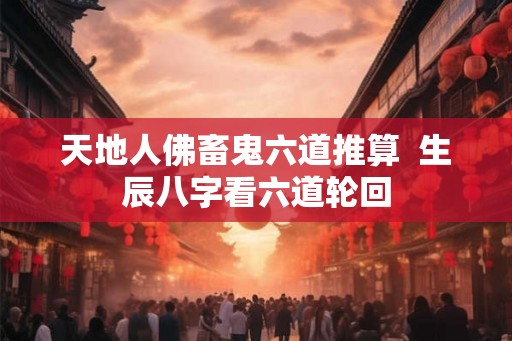 天地人佛畜鬼六道推算  生辰八字看六道轮回