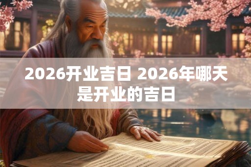 2026开业吉日 2026年哪天是开业的吉日 2026开业吉日 2026年哪天是开业的吉日