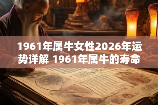 1961年属牛女性2026年运势详解 1961年属牛的寿命多长