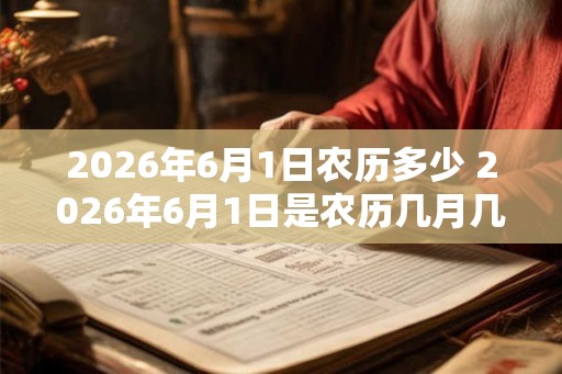 2026年6月1日农历多少 2026年6月1日是农历几月几日