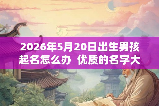 2026年5月20日出生男孩起名怎么办 优质的名字大全 2026年5月20日出生男孩起名怎么办 优质的名字大全