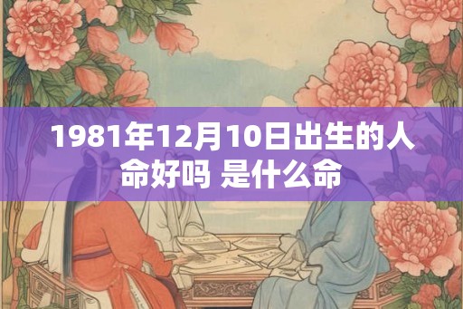 1981年12月10日出生的人命好吗 是什么命