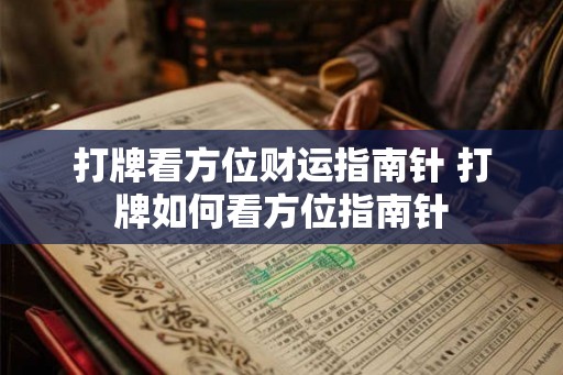 打牌看方位财运指南针 打牌如何看方位指南针