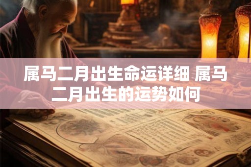 属马二月出生命运详细 属马二月出生的运势如何