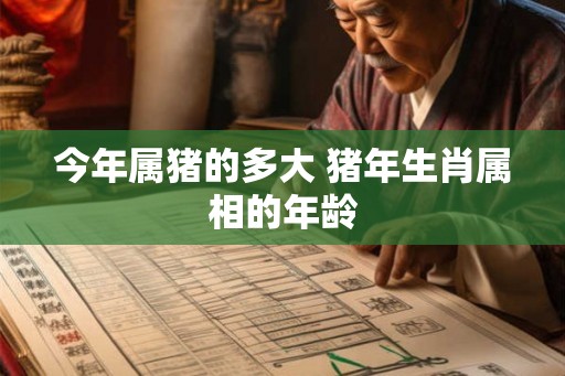 今年属猪的多大 猪年生肖属相的年龄