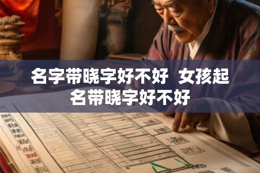 名字带晓字好不好  女孩起名带晓字好不好