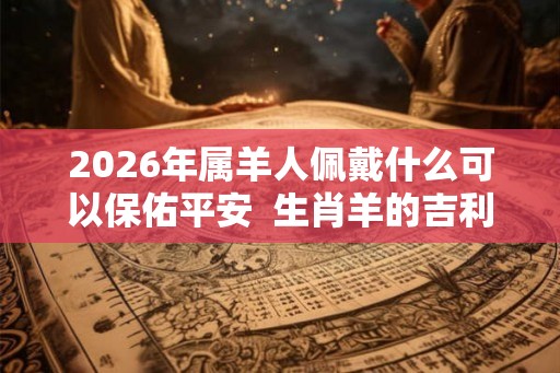 2026年属羊人佩戴什么可以保佑平安  生肖羊的吉利方位2026