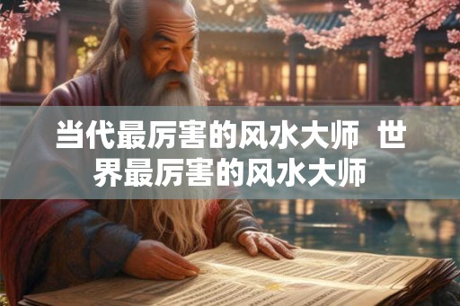 当代最厉害的风水大师 世界最厉害的风水大师 当代最厉害的风水大师 世界最厉害的风水大师