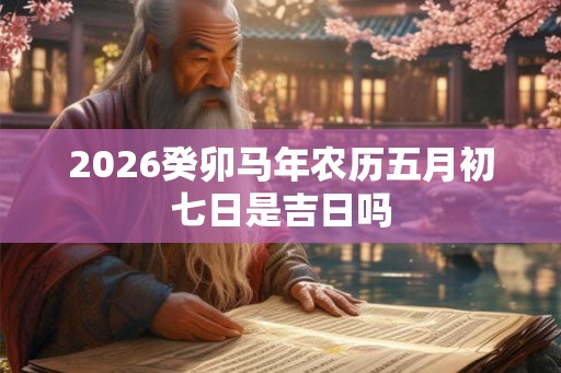 2026癸卯马年农历五月初七日是吉日吗 2026癸卯马年农历五月初七日是吉日吗