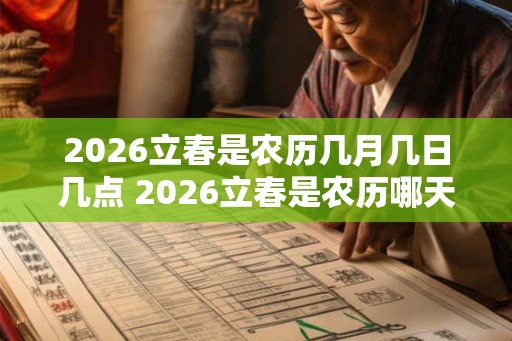 2026立春是农历几月几日几点 2026立春是农历哪天 2026立春是农历几月几日几点 2026立春是农历哪天
