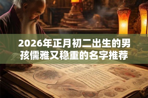 2026年正月初二出生的男孩儒雅又稳重的名字推荐
