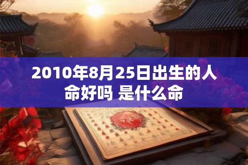 2010年8月25日出生的人命好吗 是什么命
