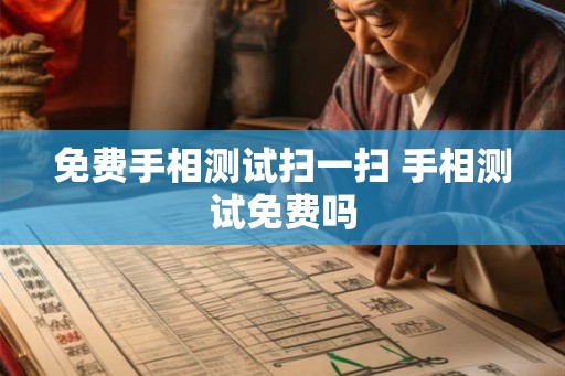 免费手相测试扫一扫 手相测试免费吗 免费手相测试扫一扫 手相测试免费吗