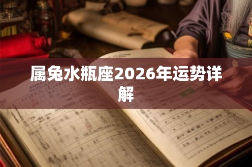 属兔水瓶座2026年运势详解