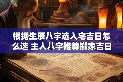 根据生辰八字选入宅吉日怎么选 主人八字推算搬家吉日查询
