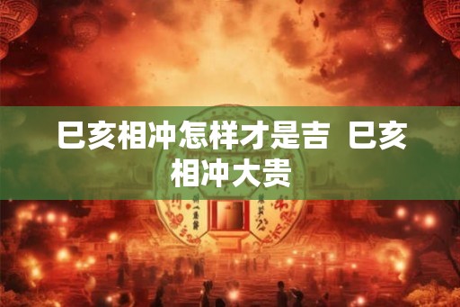 巳亥相冲怎样才是吉  巳亥相冲大贵